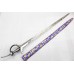 Khanda Sword Handle Chiseled Steel Blade blue golden sheath 42 inches